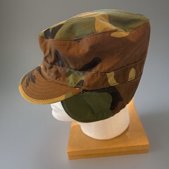 Class 1 U.S. Army Camouflage Hat With Ear Flap Size 7 3/8 Preowned Mint - Picture 5 of 6